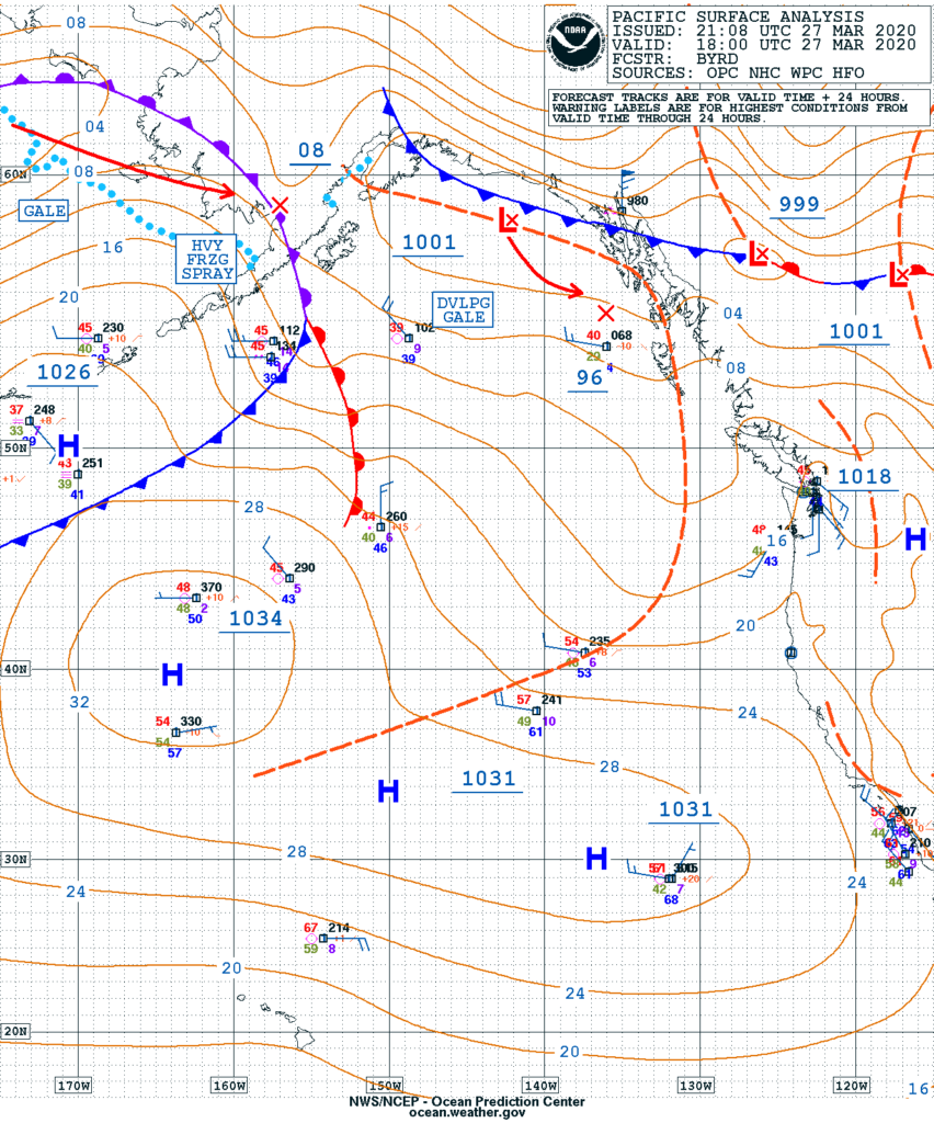 Surface Analysis Chart Depicts